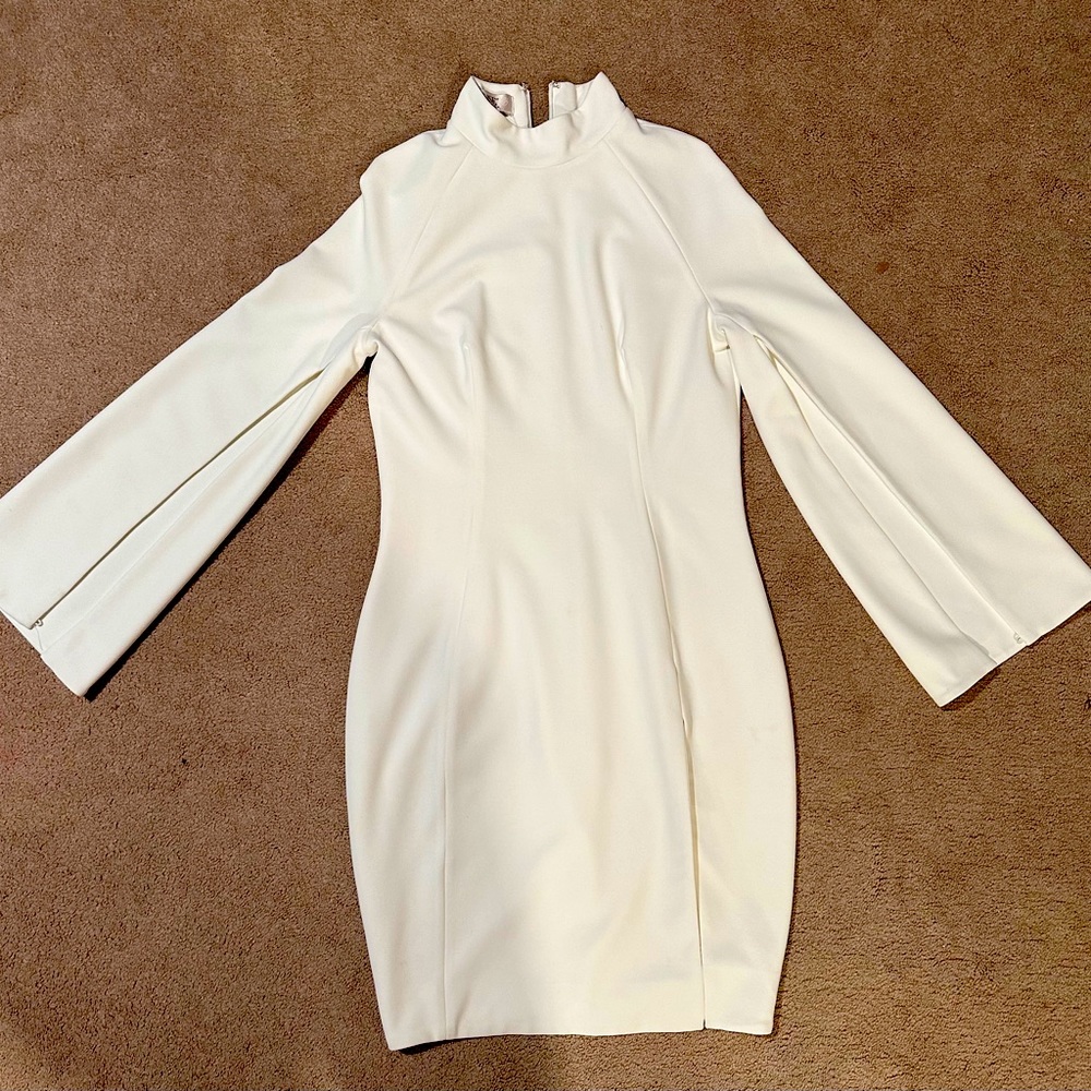 House of CB white dress with slits